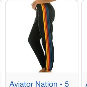 NWT Aviator Nation 5 stripe jogger pant